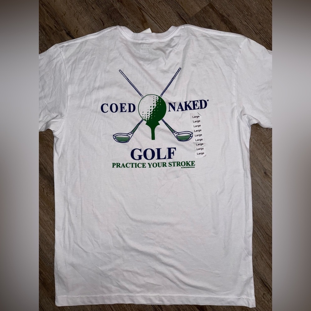 Coed Naked Funny Golf  Graphic Tee